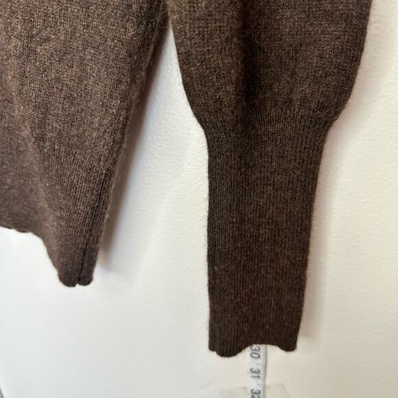 Halogen Cashmere v neck brown sweater Large - Picture 3 of 11